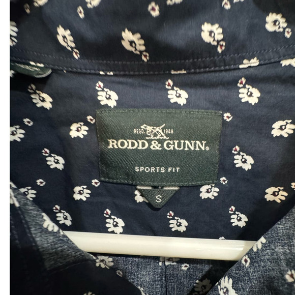 RODD & GUNN $85 Men's Sport Fit Navy Clendon Park Dress Shirt Size S - Picture 5 of 7
